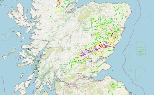 Annotated map of Scotland